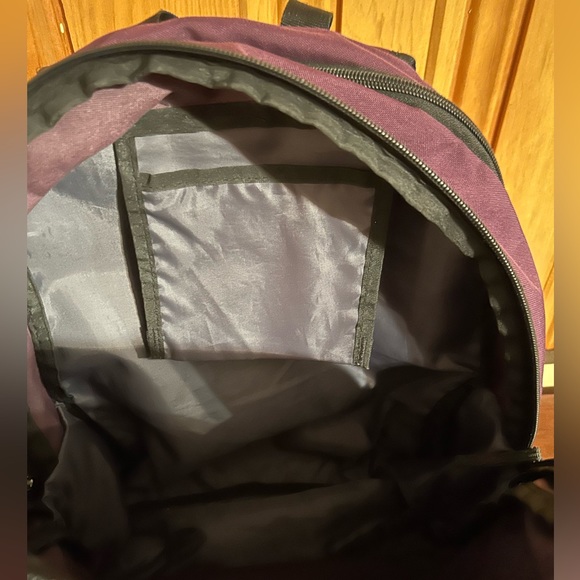 Levi’s Dark Purple Backpack with black abstract line design on the front - Picture 5 of 7